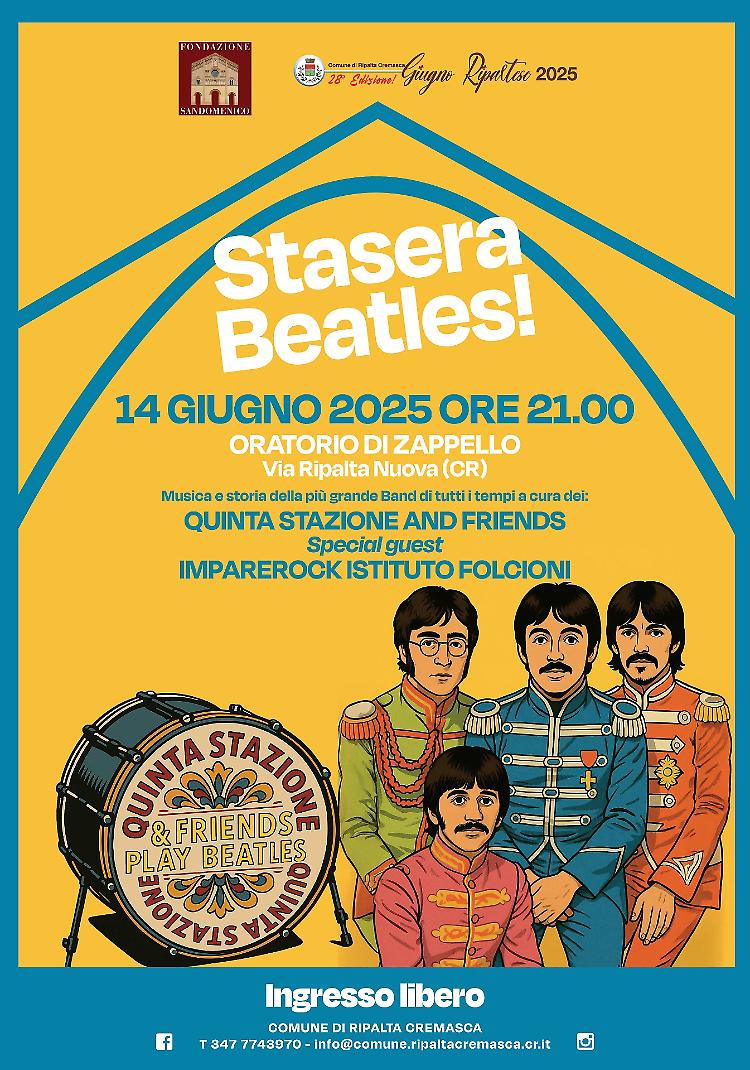 Stasera Beatles con Quinta Stazione and Friends