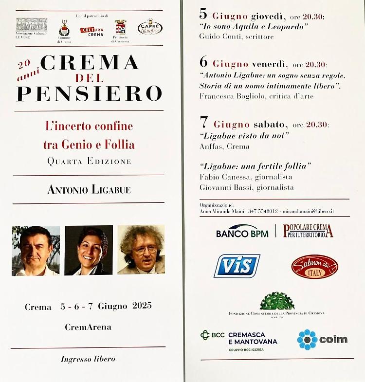 "Crema del pensiero" rassegna dedicata a Antonio Ligabue