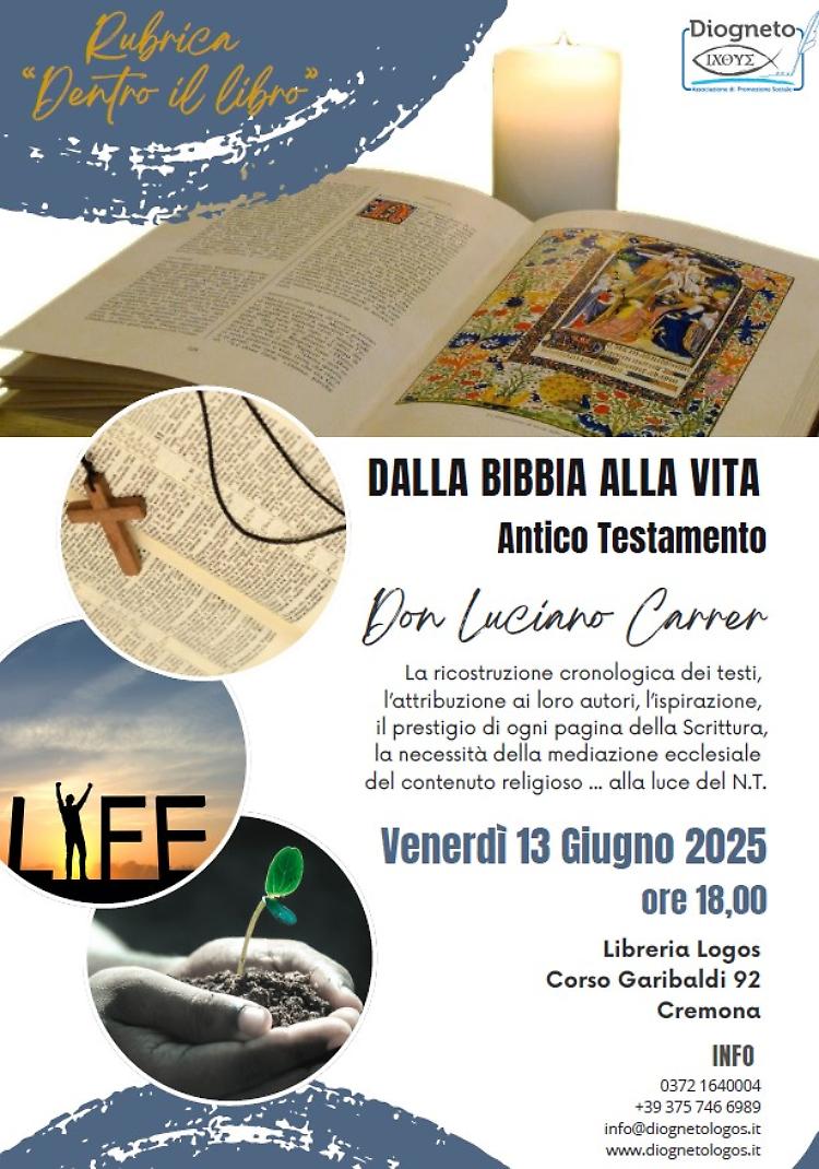 Incontro: “Dalla Bibbia alla vita: Antico Testamento”