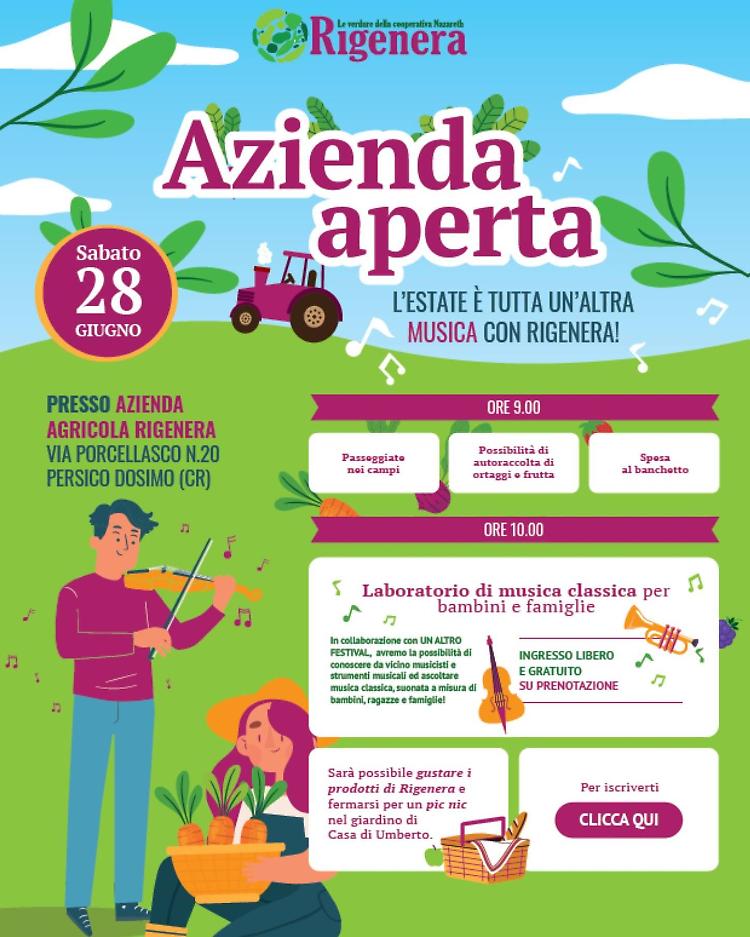 Azienda aperta: da Rigenera un evento per bambini e famiglie