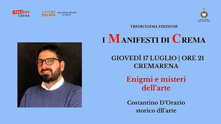 Lo storico dell'arte Costantino D’Orazio per I Manifesti di Crema