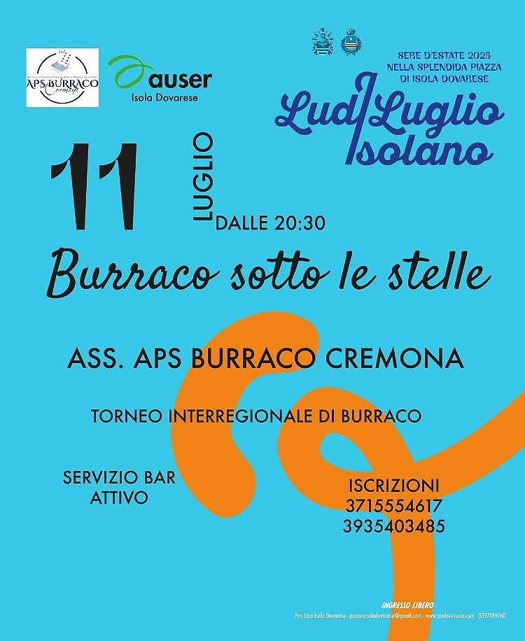 Burraco sotto le stelle: LuDiLuglio Isolano