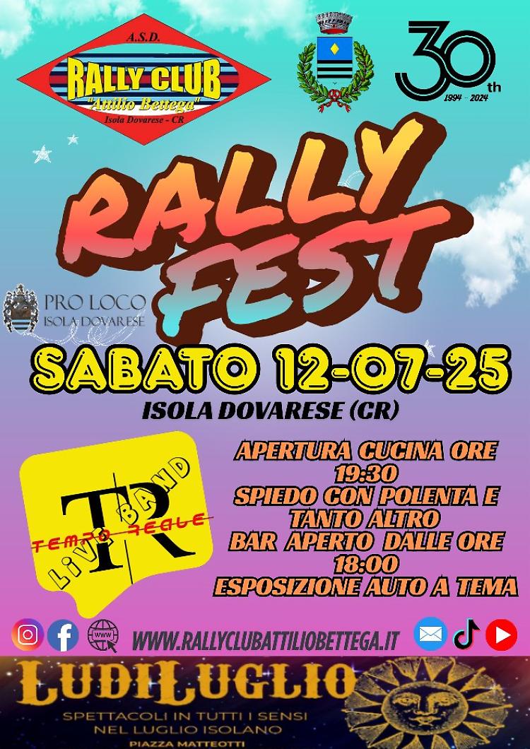 LuDiLuglio Isolano & Rally Fest: cucina, auto, musica