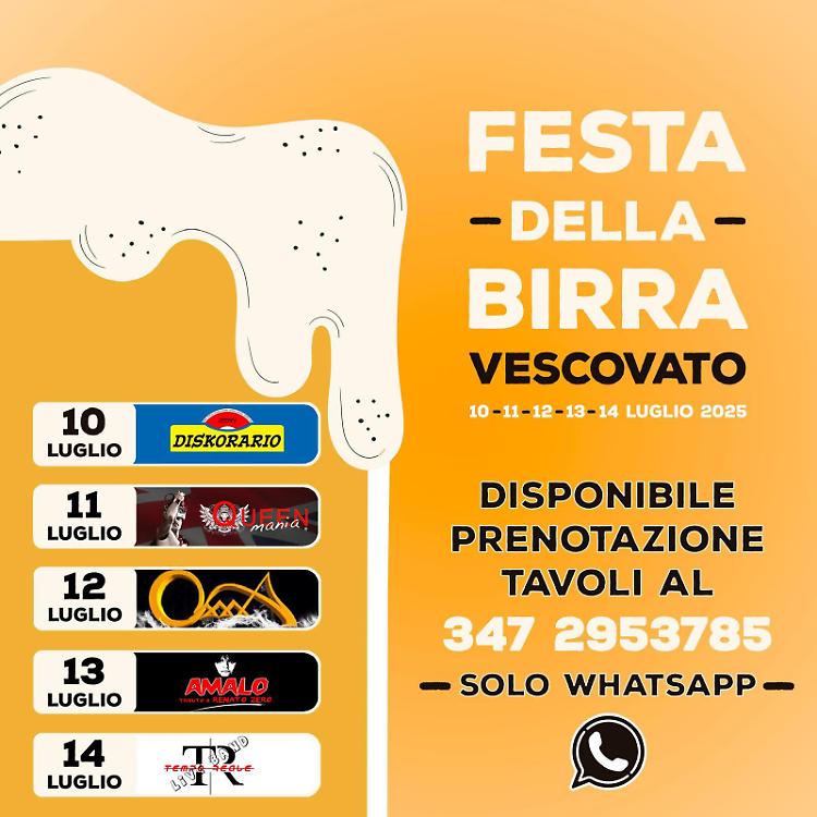 Torna la Festa della Birra di Vescovato!