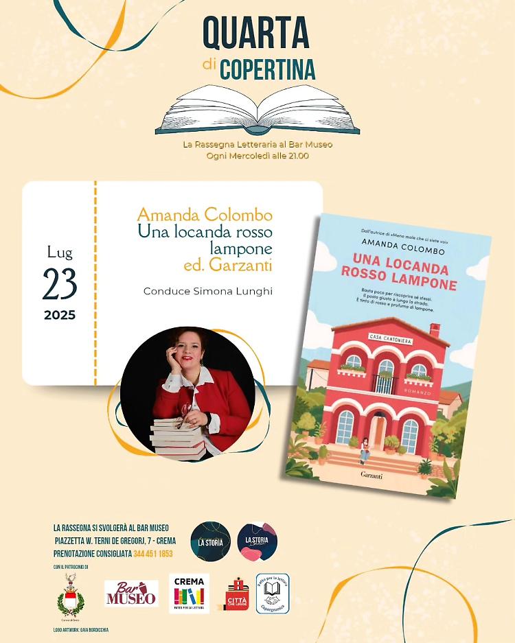 "Una locanda rosso lampone" incontro con la scrittrice Amanda Colombo