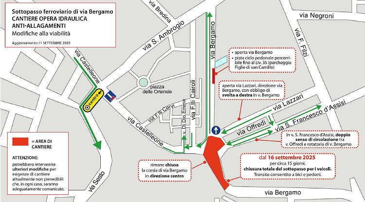 Avanzano i lavori al sottopasso ferroviario