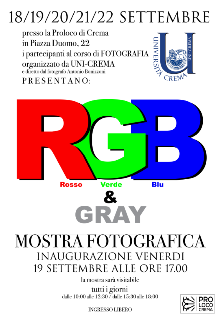 Mostra fotografica  RGB & Gray