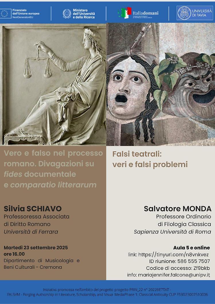 Seminario: Vero e falso nel processo romano