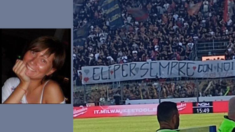 Elisa Valsecchi ricordata dalla Curva Sud Erminio Favalli