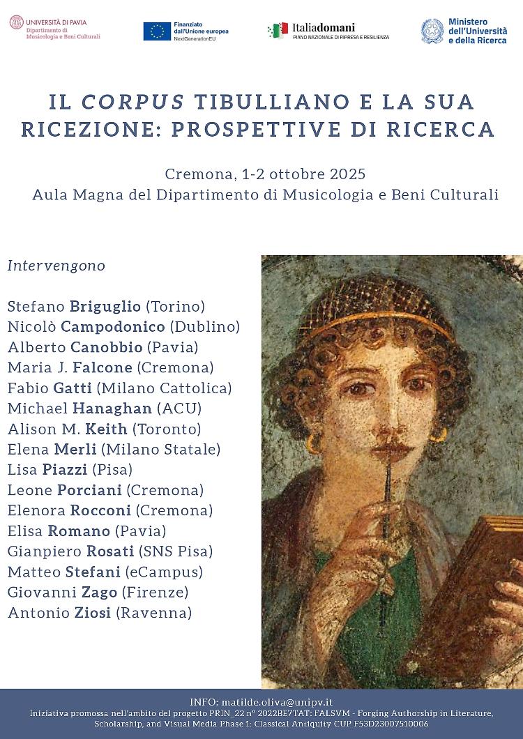 Convegno internazionale Il corpus tibulliano e la sua ricezione