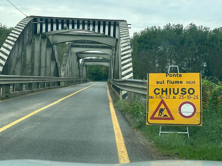 Ponte sull’Oglio chiuso temporaneamente: previsti lavori di messa in sicurezza