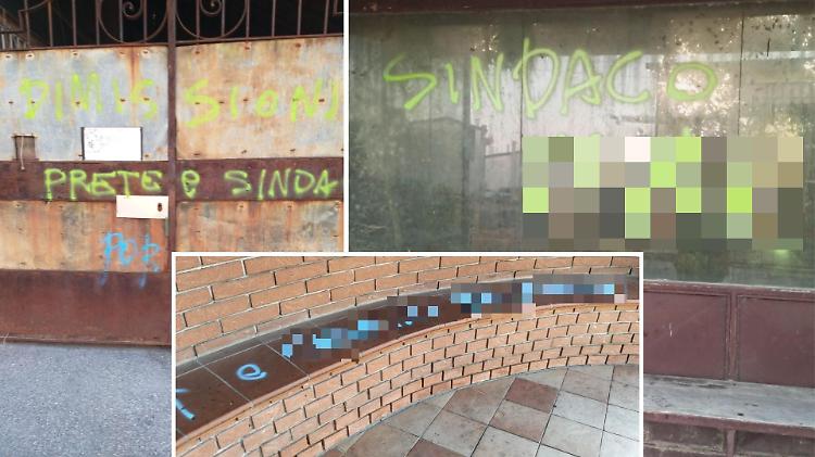 Scritte offensive contro sindaco e prete: «So chi è stato, sporgerò denuncia»