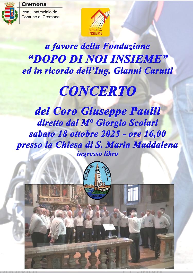 Il Coro Giuseppe Paulli per 'Dopo di Noi Insieme'