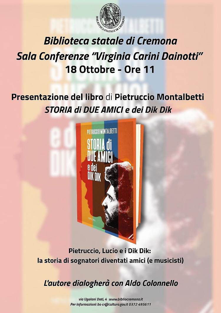 Presentazione del libro "Storia di due amici e dei Dik Dik" 