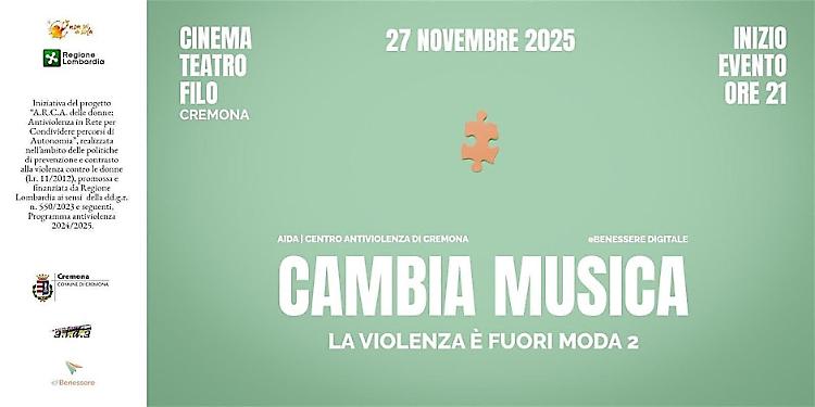 Cambia musica 2 - La violenza è fuori moda: talk, recitazione e musica