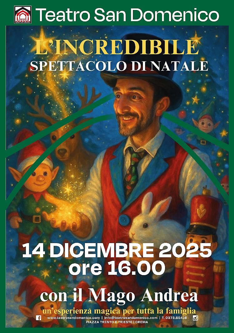 “L’incredibile spettacolo di Natale” con il Mago Andrea 