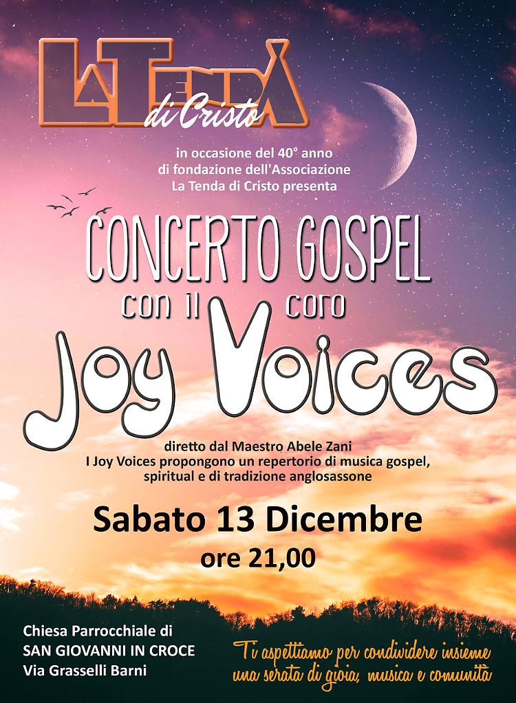 “Joy Voices”: Concerto gospel, spiritual e musica anglosassone