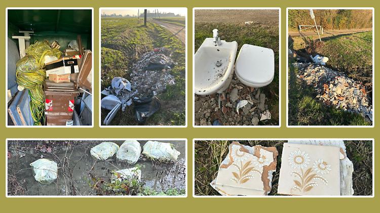 Tra i rifiuti c&rsquo;&egrave; anche mezzo bagno