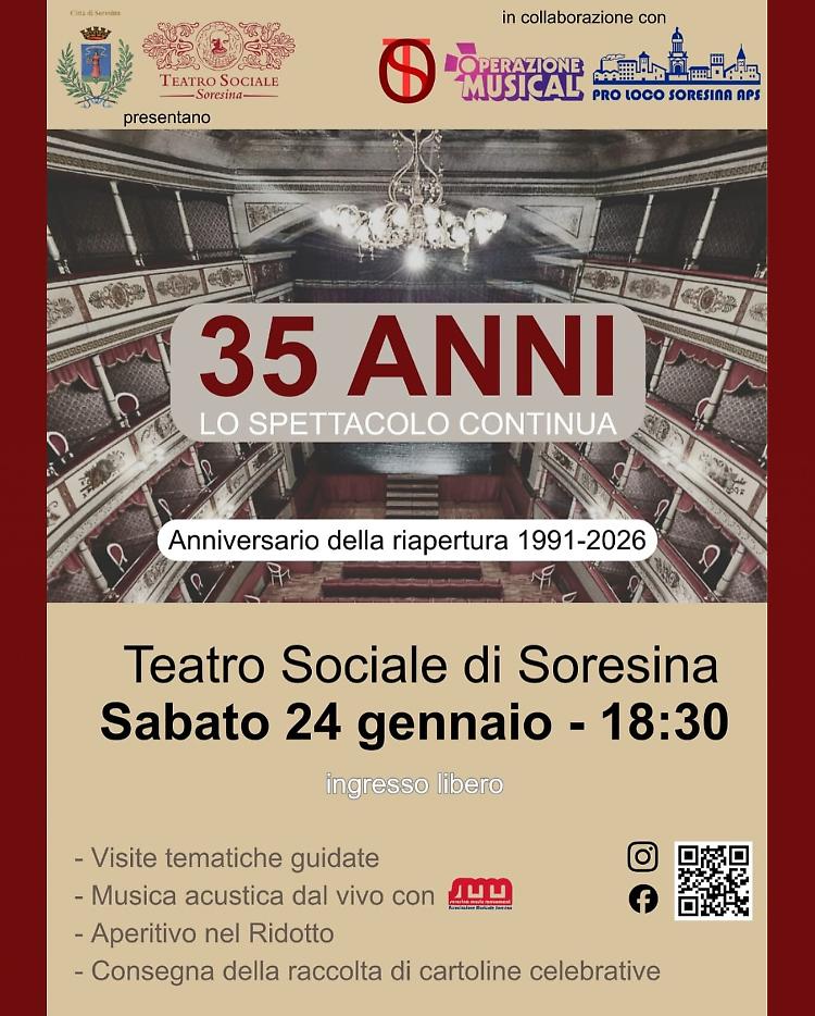 35&deg; Anniversario della riapertura del Teatro Sociale di Soresina