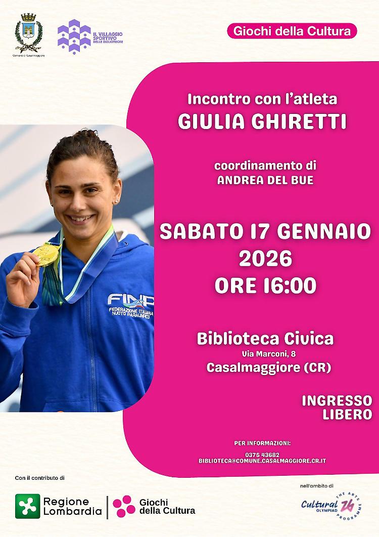 Incontro con Giulia Ghiretti, atleta paralimpica