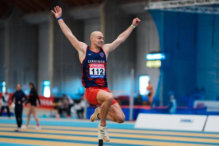 Dario Dester durante una prova dell'Eptathlon di Ancona (foto Grana/Fidal)