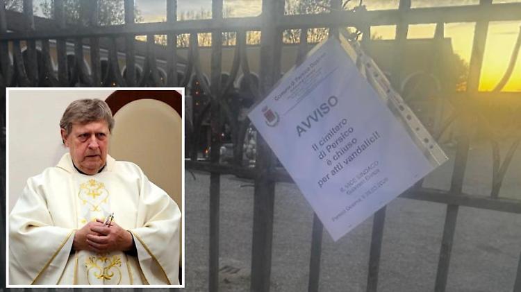 Tomba devastata e resti incendiati: choc al cimitero di Persichello