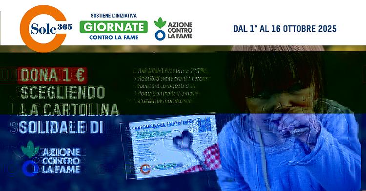 Comunicato Stampa: Sole365 a fianco di Fondazione Azione Contro la Fame.