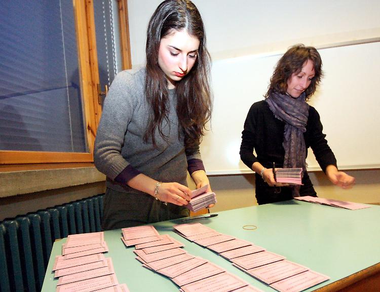 Scrutatori già schierati
Nessuna rinuncia