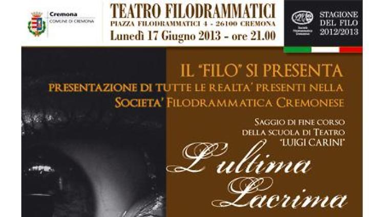 Lunedì 17 al Filo ''L'ultima lacrima'' di Benni