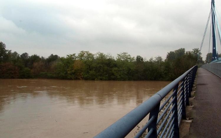 L'Adda stamattina al ponte di Montodine 