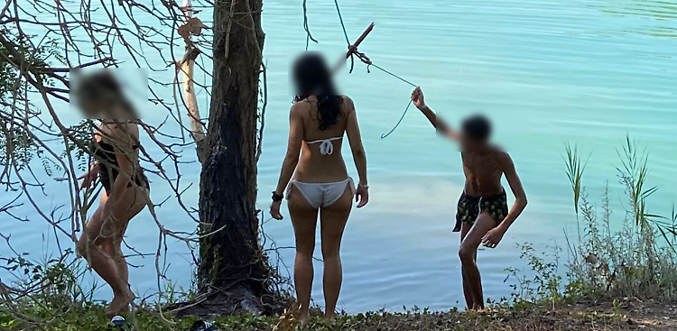 Bagni proibiti al laghetto dei Riflessi