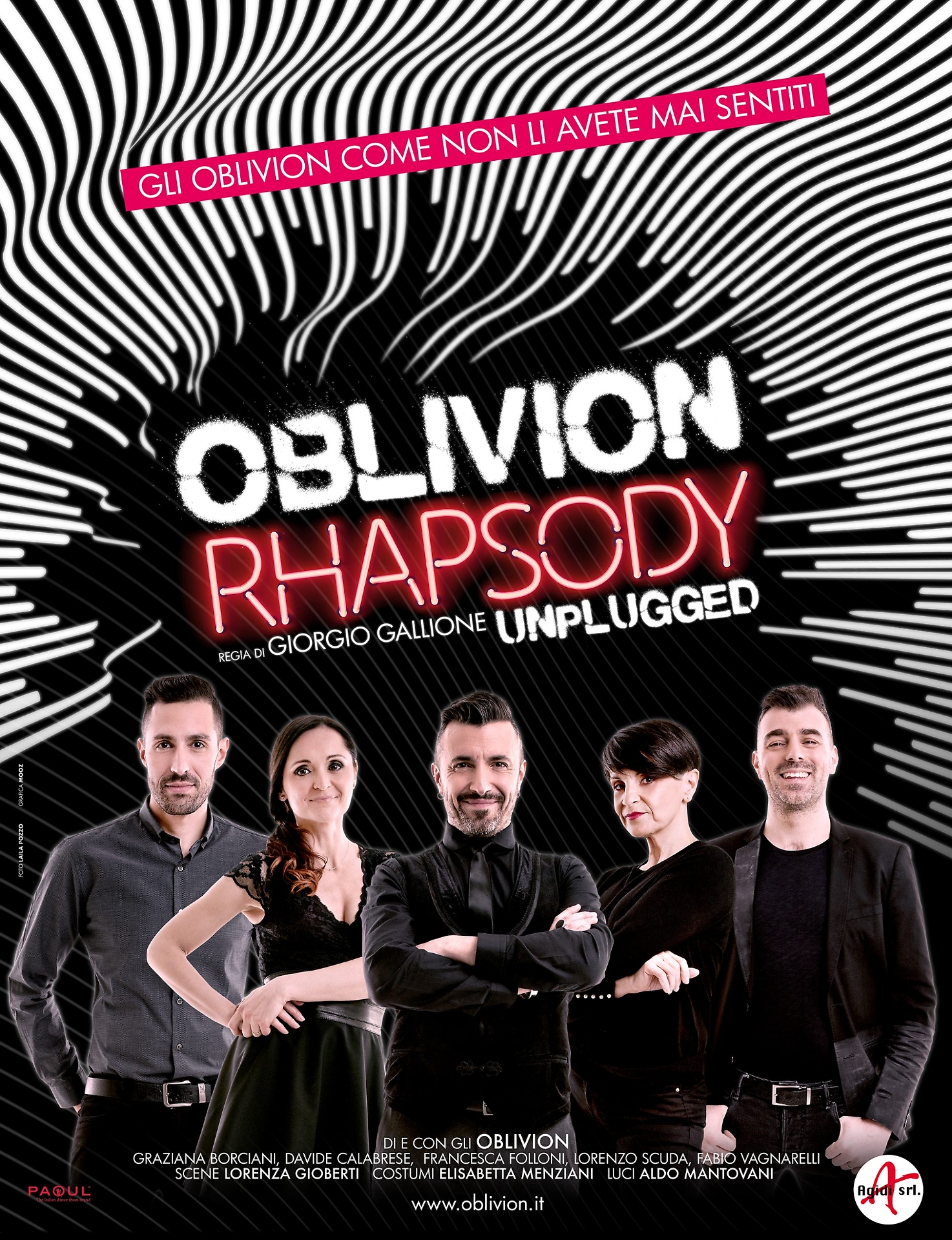 La locandina dello spettacolo degli Oblivion