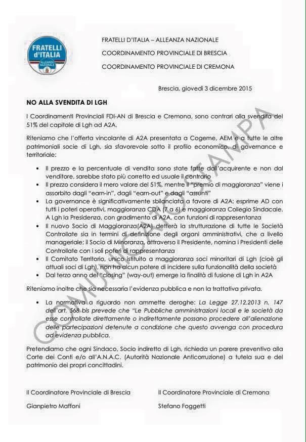il comunicato