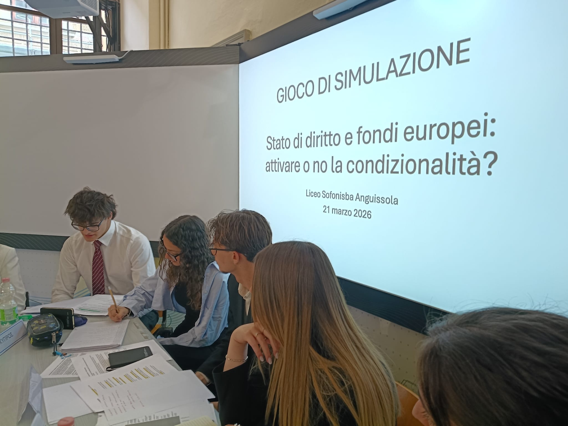 Un momento della simulazione 